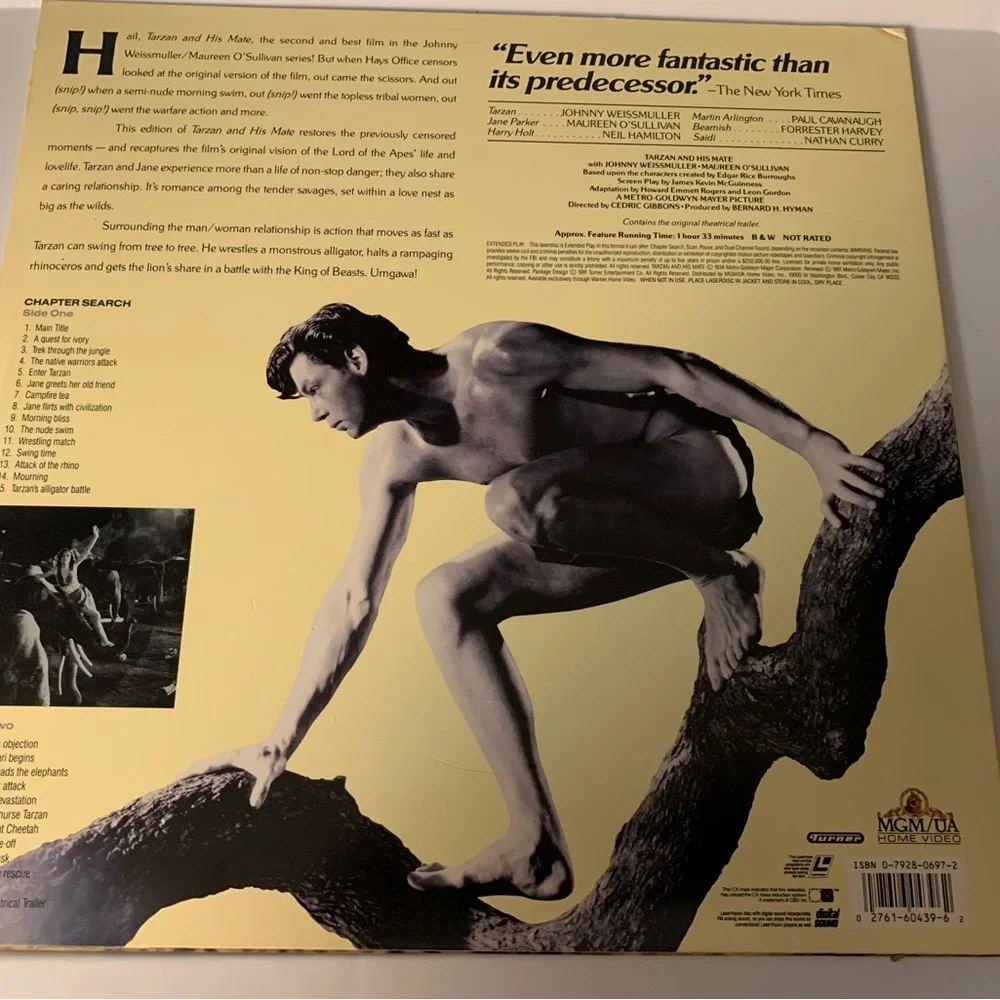 Tarzan and‎ His Mate LaserDisc